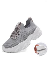 Casual Shoes Women's Weave Lightweight Breathable Thick Sole Heightened Fitness Sports Running