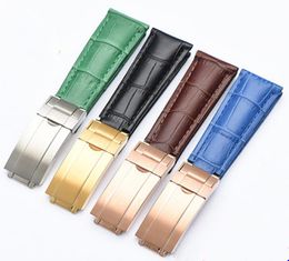 20mm Genuine Leather Watch Band Strap For Oysterflex Wristband Strap8277260