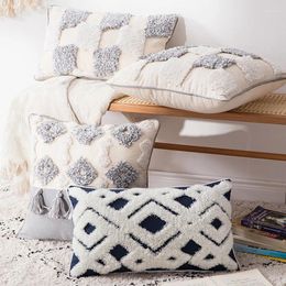 Pillow QWE123 Home Decor Tassel Lace Tufted Throw Case Cover Decorative Pillows For Sofa Living Room Polyester Pillowcas