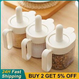 Storage Bottles Save Space Multifunctional Seasoning Jar Household Use Boxes Condiment Jars House Integrated Lid And Spoon Sealable