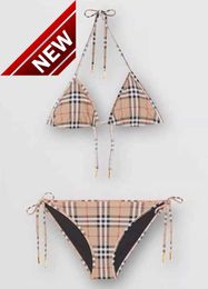 2024 New Fashion Designer Sexy Bikini Sets Cheap Womens Bathing Suits Summer Swimsuit Stripe Thread Head Check Pattern Set Fashion Comfortable Clothes s Childrs