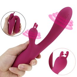 Rabbit Vibrator 10 Speed G Spot Dildo Silicone Waterproof Clitoris Stimulator Vagina Massager Sex Toys for Women 240403