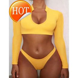 2024 New Fashion Designer Wholesale Womens Swimwear Sexy long sleeve cheap Sexy Bikini Swimsuit Women Bikinis set Swim wear High Waisted three Piece Swimsuits Bathi