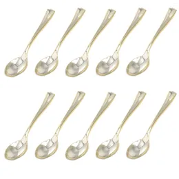 Disposable Flatware 80pcs Spoons Coffee Dessert For Appetizers Desserts ( 4 Inch )