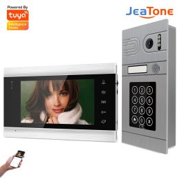 Intercom Jeatone Video Intercom With Lock For Home Apartment WiFi Wireless VideoDoorbell DoorPhone Password Swiping System AHD960P Tuya