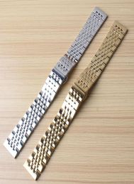New arrival 2017 18mm 19mm 20mm 21mm Watchband Mens Women High Quality Stainless Steel Band Silver gold Watches Bracelet Straps14182415