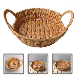 Dinnerware Sets Woven Storage Basket Fruit Organizer Tray Small Bread Iron Sundries Serving