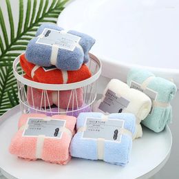 Towel The Bamboo Charcoal Coral Velvet Fibre Bath Adult Quick-drying Soft Absorbent Solid Colour Household Bathroom