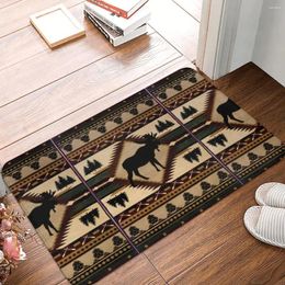 Carpets Non-slip Doormat Lodge Style Northwoods Carpet Living Room Bedroom Mat Prayer Indoor Pattern