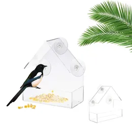 Other Bird Supplies House Weather-resistant Bird-friendly Attractive Design Crystal Clear Easy To Clean Acrylic Hanging Feeding