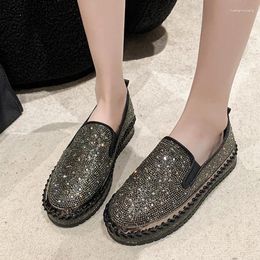 Casual Shoes Women Crystal Summer Loafers Shallow Flats Dress 2024 Fashion Walking Running Cozy Femme Zapatos