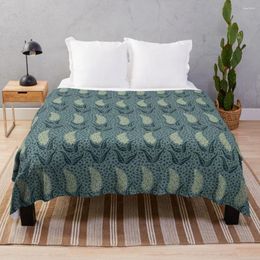 Blankets Flower Spike In Pale Yellow On Teal Throw Blanket Softest Crochet Quilt