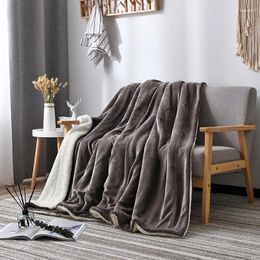 Blankets Wool Throw Blanket Knee And Bedspreads Thickening Warm For Winter Full Size 120x200/150x200/180x200/200x230cm