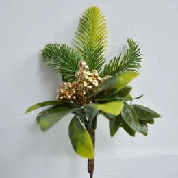 Decorative Flowers 4pcs Christmas Bouquets Suitable For Party Decoration With Pine Nuts Tree Branch