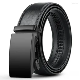 Belts Business Belt Men Top Quality PU Luxury Leather Waist Strap Black Male Automatic Buckle Jeans For