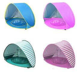 Baby Beach Tent Uvprotecting Sunshelter With A Pool Kids Pop Up Portable Shade UV Protection Sun Shelter 240402