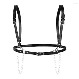 Belts Punk Waist Belt Women Faux Leather Skinny Body With Adjustable Suspender For Party Night Club
