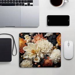 Table Cloth 3D Large Flower Print PC Computer Laptop Gamer Keyboard Mousepad Gaming Accessories Small 24x22cm Deak Mat Carpet Cute Mouse Pad