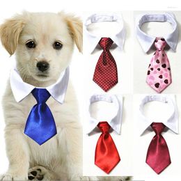 Dog Apparel Pets Formal Necktie Tuxedo Bow Tie Cat Fake Collar Dot Heart Pet Shirt Accessories Suit For Small Medium