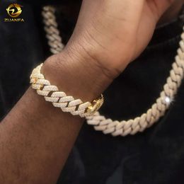 Hot Sale 13mm Gold Plated Cuban Chain Vvs Gra Moissanite Iced Out Mens Necklace Bracelet Fashion Jewelry Necklacelocket necklaces