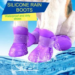 Dog Apparel Pet Cats Rain Shoes Boots Rubber Portable Anti Slip Waterproof Cat Supplies Size S/M/L/XL/XXL