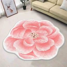 Carpets Flower Shaped Carpet Bedroom Cloakroom Dressing Table Floor Mat Hanging GREY