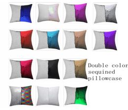 14 style Mermaid Pillow Cover Sequin Pillow Cover sublimation Cushion Throw Pillowcase Decorative Pillowcase That Change Color LLA4528159