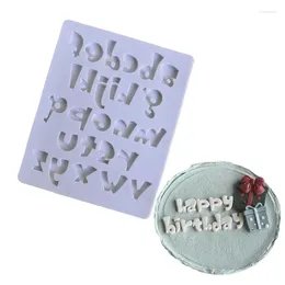 Baking Moulds Happy Birthday Brand English Alphabet Silicone Mould Fondant Cake Chocolate Mould Sugarcraft DIY Decorating Tools