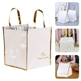 Dinnerware 2 Pcs Cake Insulation Bag Portable Thermal Decorate Delivery Bags Cooler Lid Non-woven Fabric Durable