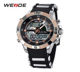 WEIDE Mens Luxury Sports Quartz LED Watches Army Stopwatch Analogue Digital Wristwatch Silicone Strap Band Digital Wristwatches WH115735979