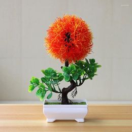 Decorative Flowers Artificial Flower Bonsai Pot Spring Grass Snapdragon Plant Small Tree Potted Decoration Ornaments