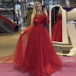 Party Dresses Eightale Vintage Evening Dress Sparkly Long Sleeves Formal Custom Made Colour Satin Top Tulle Skirt Prom Gowns