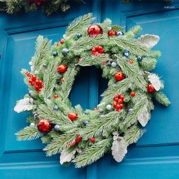 Decorative Flowers 10pcs Christmas Pine Needle Artificial Plant Branches DIY Wreath Garland Decoration Accessories Xmas Tree Ornament Craft