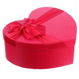 Gift Wrap Heart Shaped Box With Cover And Ribbon For Wedding Bridal Shower Mothers Day Gifts Red