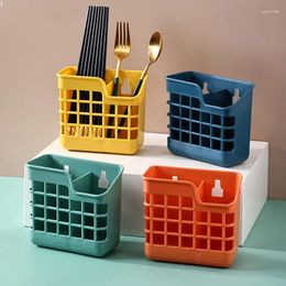 Kitchen Storage Cutlery Holder Wall Mount Drawer Organiser No Punching Drying Rack Basket Living Room Accessorie