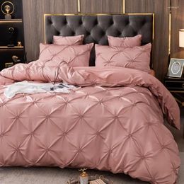 Sängkläder sätter hemtextiluppsättning Pure Cotton Ice Silk Sheets Light Luxury European High-End Summer Four-Piece