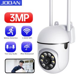 Cameras JOOAN 3MP PTZ IP Camera Color Night Auto Tracking CCTV IP WiFi Camera Security Camera Home Surveillance Camera Baby Monitor