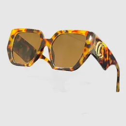 Designer sunglasses men mixed color gradient lens adumbral plated gold letters gentle eyeglass leopard full frame mens sunglasses uv400 polarizing ga0140 C4