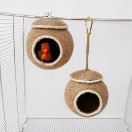 Other Bird Supplies Parrot Natural Coconut Shell Nest Hideout House Playpen For Hamster Guinea Pigs Birds Houses Habitats