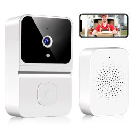 Doorbells Smart Home Doorbell Camera WIFI Intercom with Chime, Remote Video Doorbell, 2Way Audio Night Vision Wide Angle Visual Door Bell