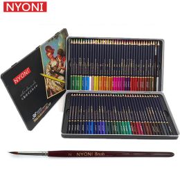 Pencils NYONI 36/48/72Colors Watercolour Pencils Set Drawing Pencils Crayons Lapices De Colores Coloured Pencils Art Sketch Colour Pencil