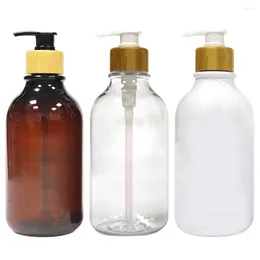 Storage Bottles HEALLOR 500 Ml Bathroom Soap Dispensers Amber Shampoo Air Lotion Container Press Foam Pump Bottle For Bath Gel Cosmetics