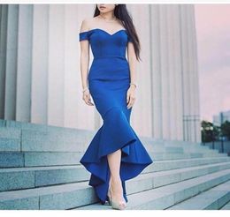 Saudi Arabia Evening Gowns Abendkleider Sexy 2022 Mermaid Dress Off the Shoulder High Low Elegant Prom Party Evening Gown5267034