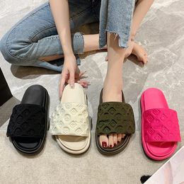 Designer Sandalen Pool Kissen Maultiere Gleitschiebe flach Sonnenuntergang gepolsterte Schuhe Vorderriemen Pantoffeln Weich Haushalt leicht zu tragen Stil Slipper