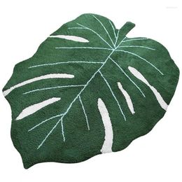 Carpets Promotion! Leaf-Shaped Rug Home Decoration Bathroom Mat Green