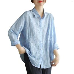 Women's Blouses 2024 Womens Button Down Shirts Cotton Long Sleeve Plus-size Cardigan V Neck Solid Colour Oversize Casual Tunics Tops