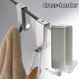 Hooks 1 Pcs Hook Silver Stainless Steel Wall Bathroom Shower Door Towel Glass Hanger Holder