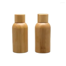 Storage Bottles 30ML 10pcs/lot Superior Grade Empty Essential Bottle Bamboo Wooden Essence Refillable Container Safety