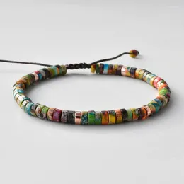 Strand 4mm Natural Mini Beads Bracelets For Women Men Colourful Stone Yoga Braided Bracelet String Bangle Prayer Jewellery Adjustable