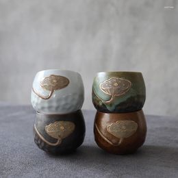 Cups Saucers LUWU Ceramic Teacup Lotus Porcelain Tea Cup Household Chinese 130ml